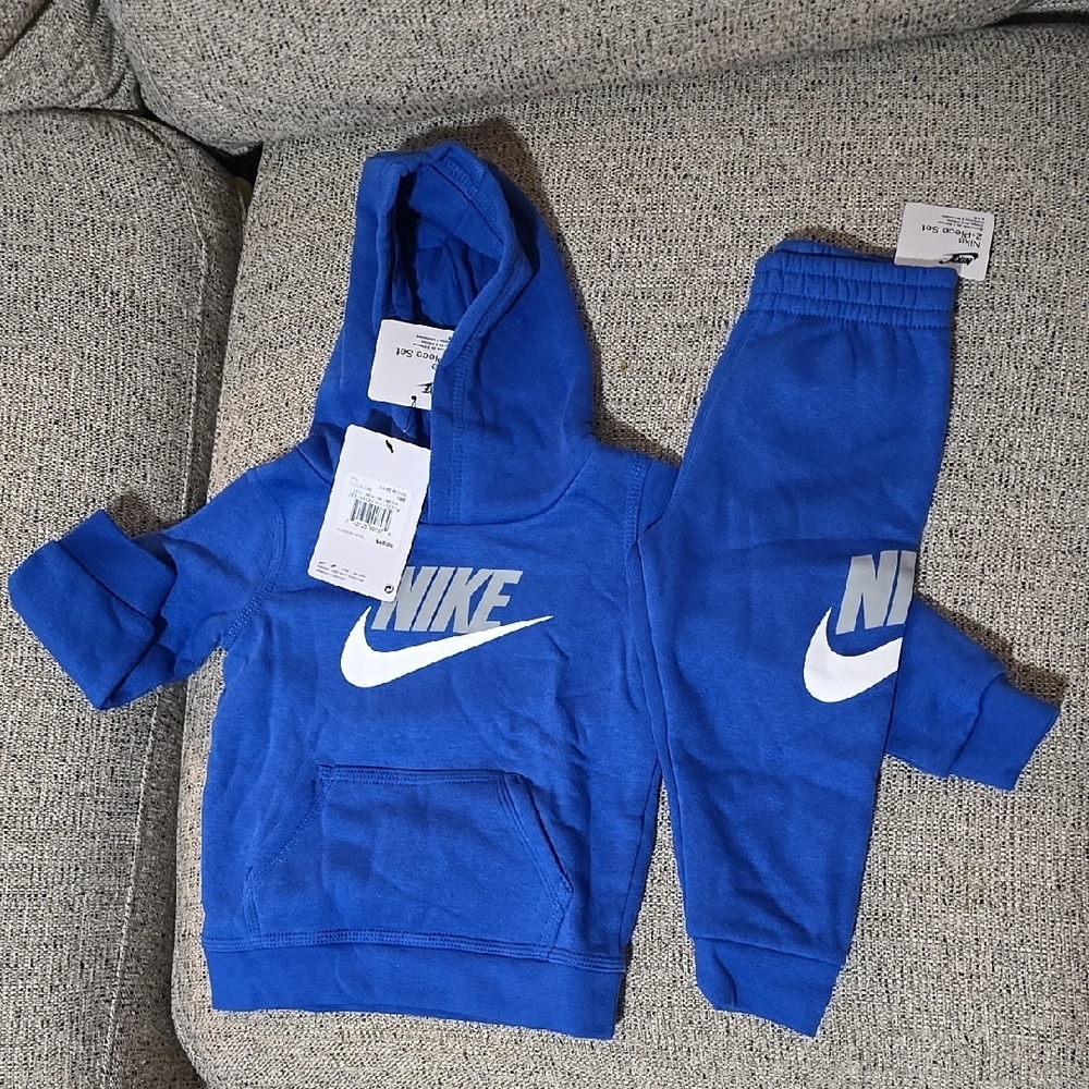 Nike Kids Blue Hoodie and Jogger Set